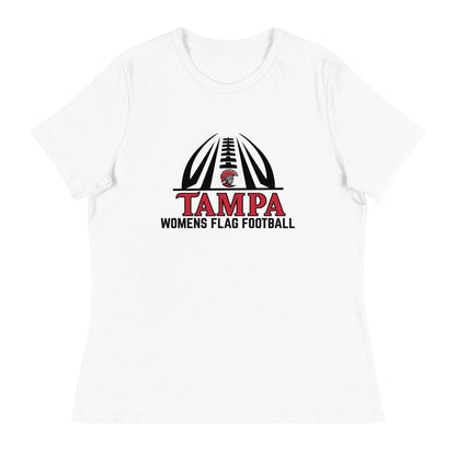 Performance | Women's Relaxed T Shirt | University of Tampa Women's Flag Football | Football Logo