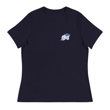 Performance | Women's Relaxed T Shirt | Upper Makefield Youth Baseball & Softball League | Blue Mavs Logo
