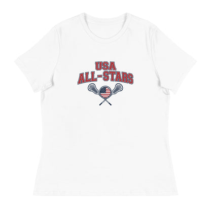 Performance | Women's Relaxed T Shirt | USA ALL STARS BERLIN 2026 | Modern Script Logo