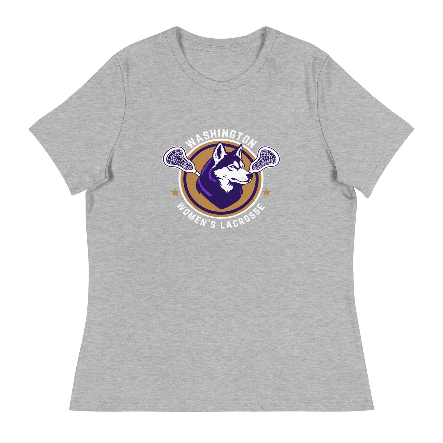 Performance | Women's Relaxed T Shirt | UW Women's Club Lacrosse | Badge Logo