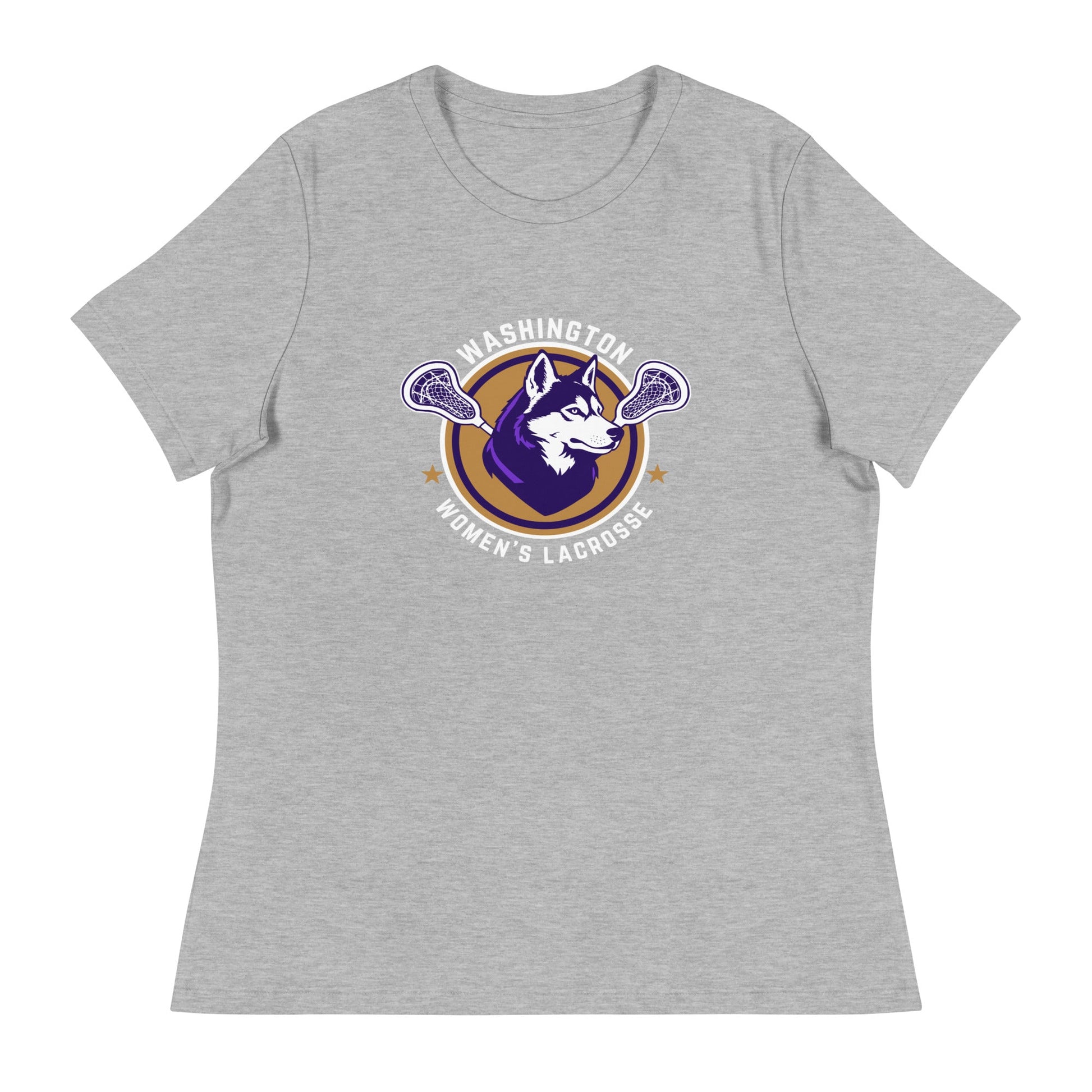 Performance | Women's Relaxed T Shirt | UW Women's Club Lacrosse | Badge Logo