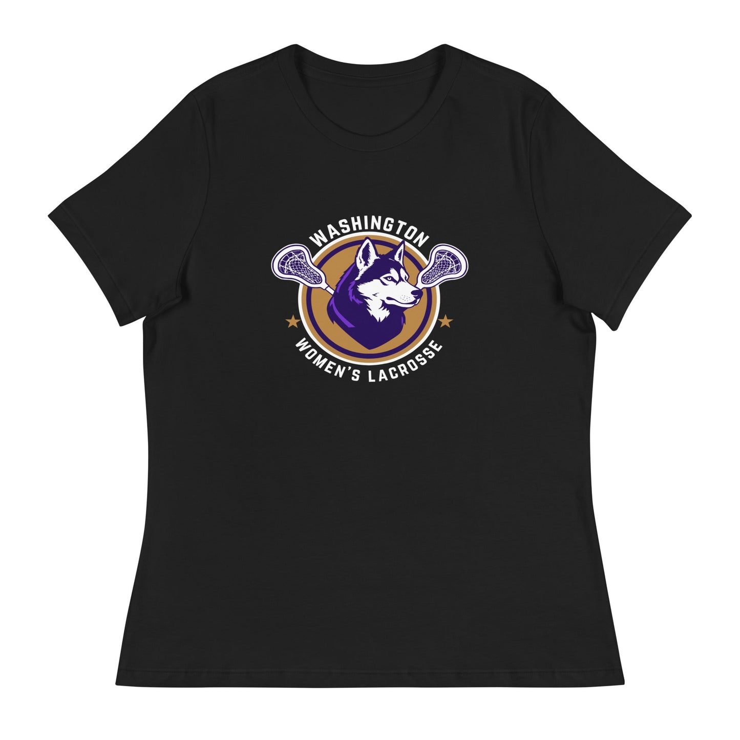 Performance | Women's Relaxed T Shirt | UW Women's Club Lacrosse | Badge Logo