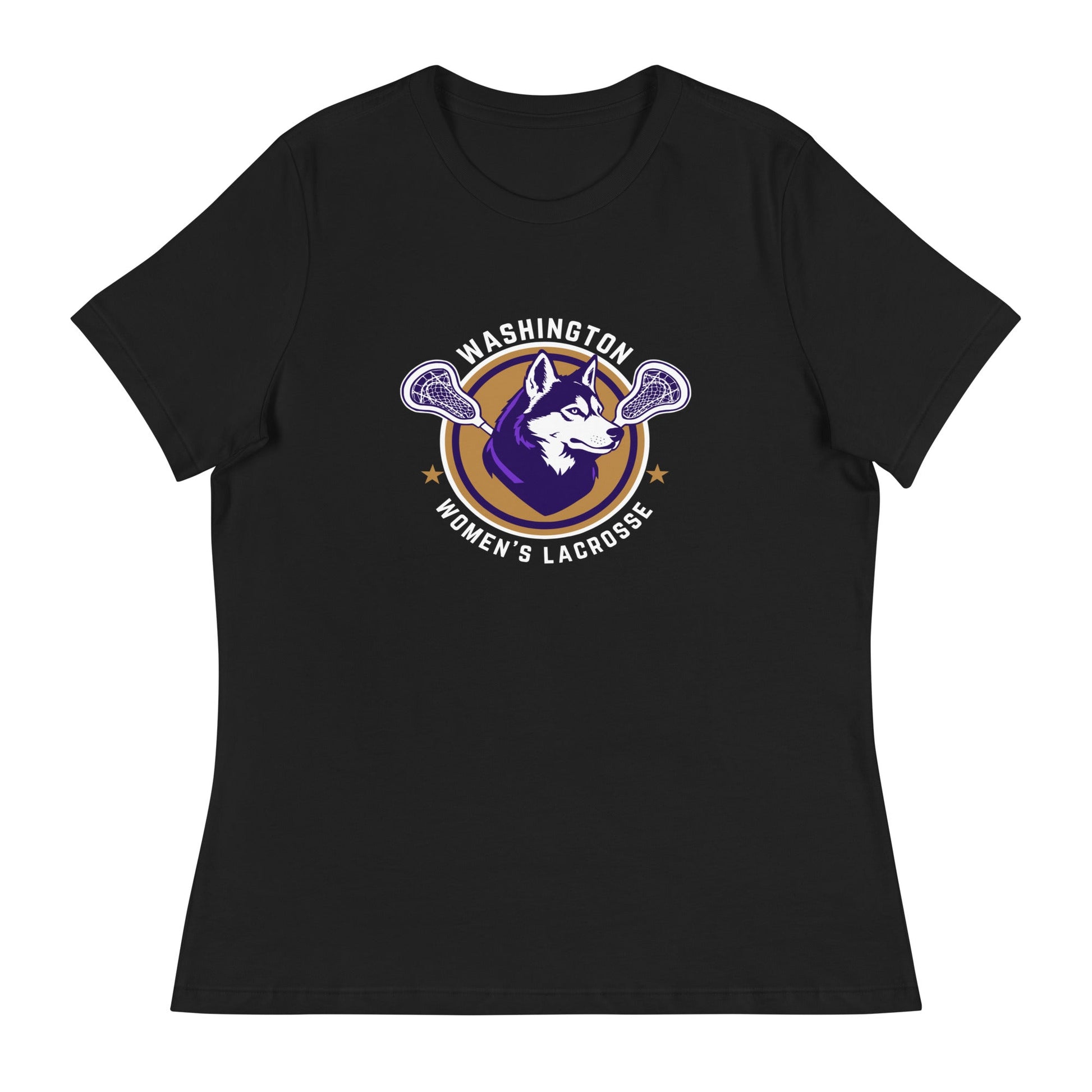 Performance | Women's Relaxed T Shirt | UW Women's Club Lacrosse | Badge Logo