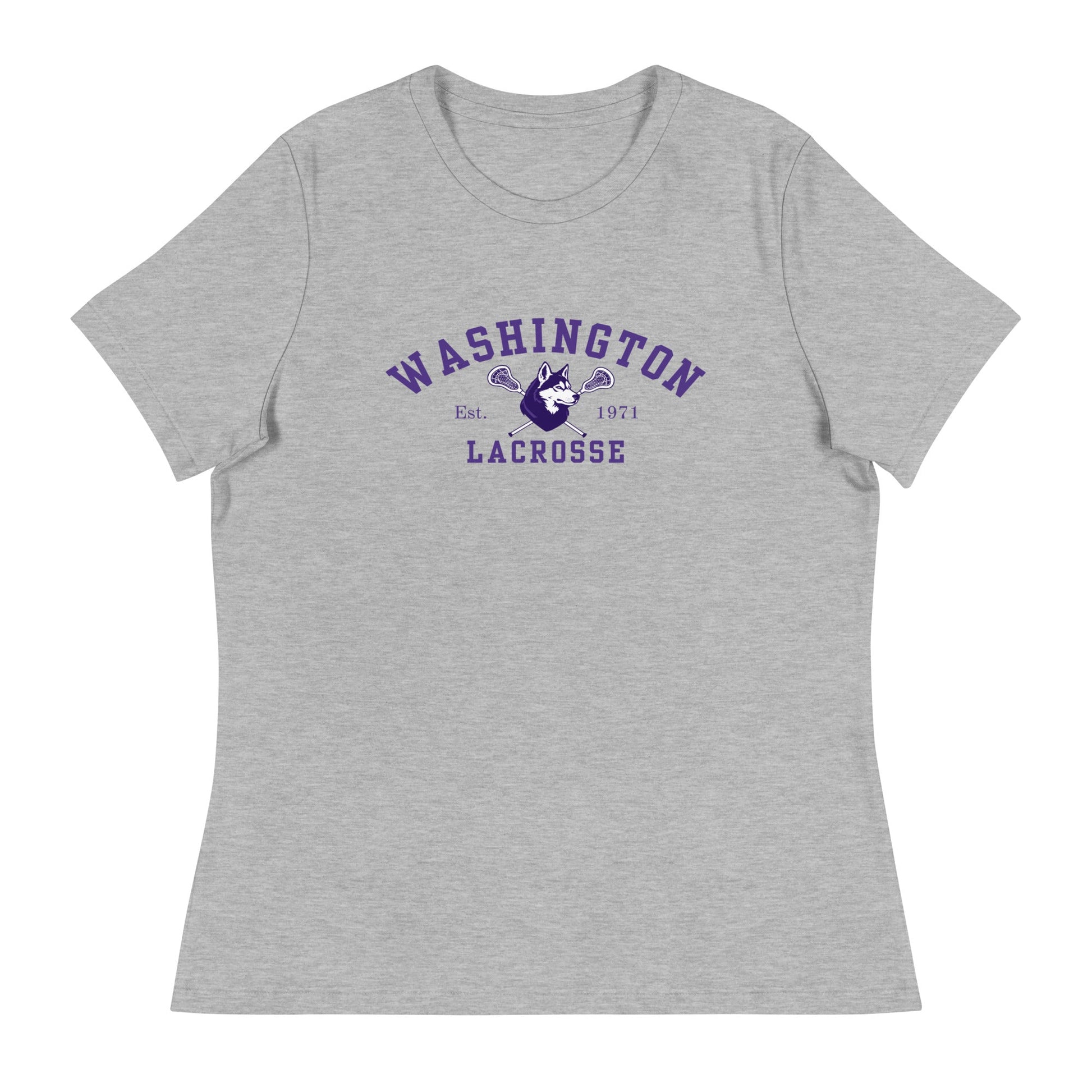 Performance | Women's Relaxed T Shirt | UW Women's Club Lacrosse | Washington Lacrosse Logo
