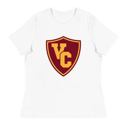 Performance | Women's Relaxed T Shirt | VCMS cheer | Shield Logo