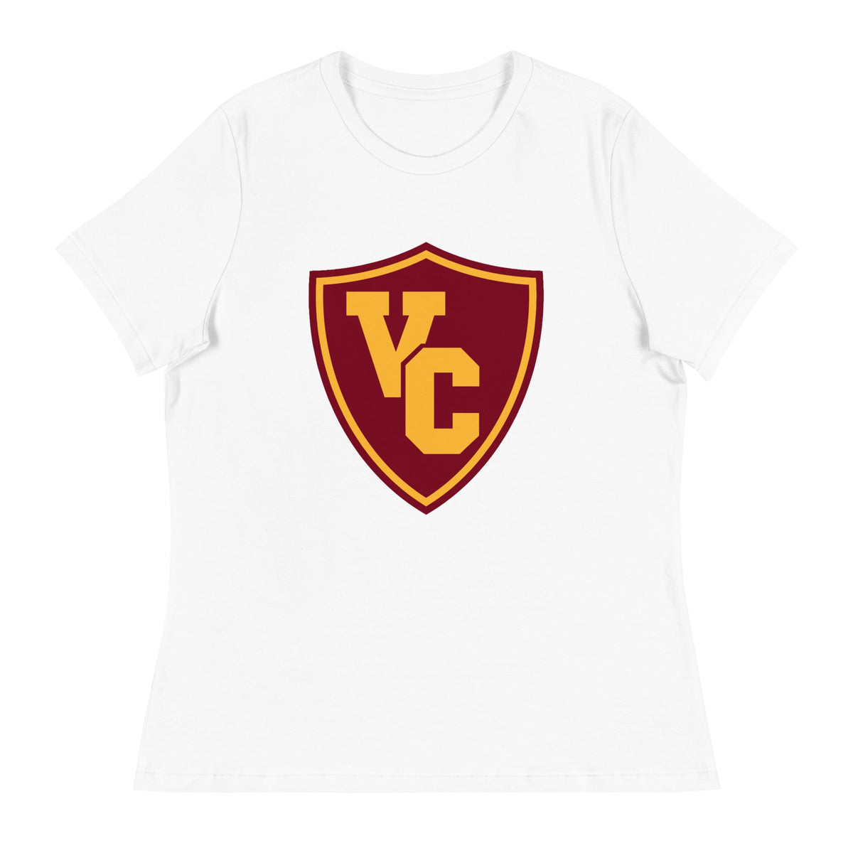 Performance | Women's Relaxed T Shirt | VCMS cheer | Shield Logo