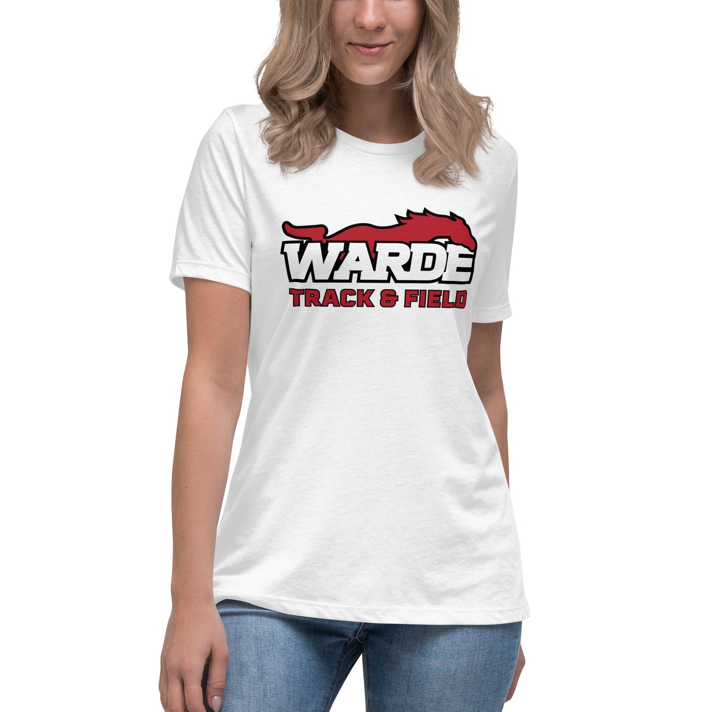 Performance | Women's Relaxed T Shirt | Warde Track and Field | Alt Logo