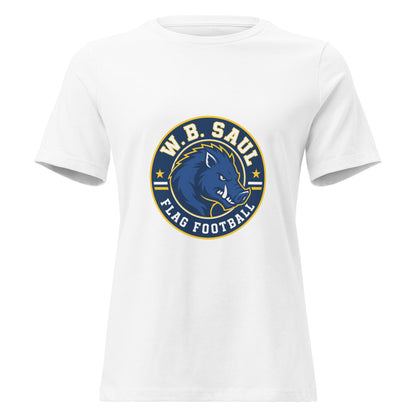 Performance | Women's Relaxed T Shirt | W.B.Saul Razorbacks | Badge Logo