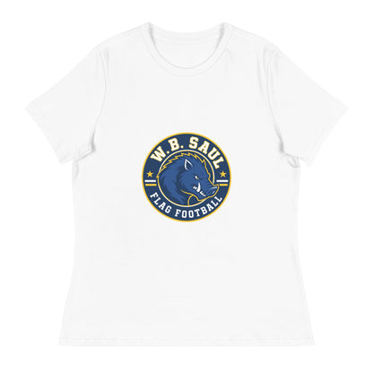 Performance | Women's Relaxed T Shirt | W.B.Saul Razorbacks | Badge Logo