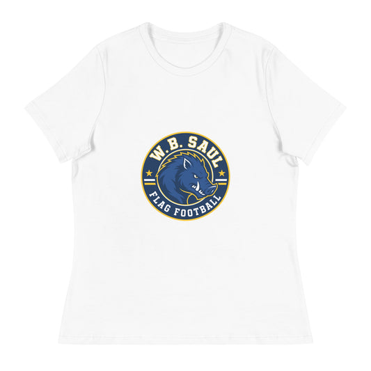 Performance | Women's Relaxed T Shirt | W.B.Saul Razorbacks | Badge Logo