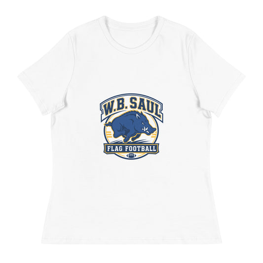 Performance | Women's Relaxed T Shirt | W.B.Saul Razorbacks | Emblem Logo