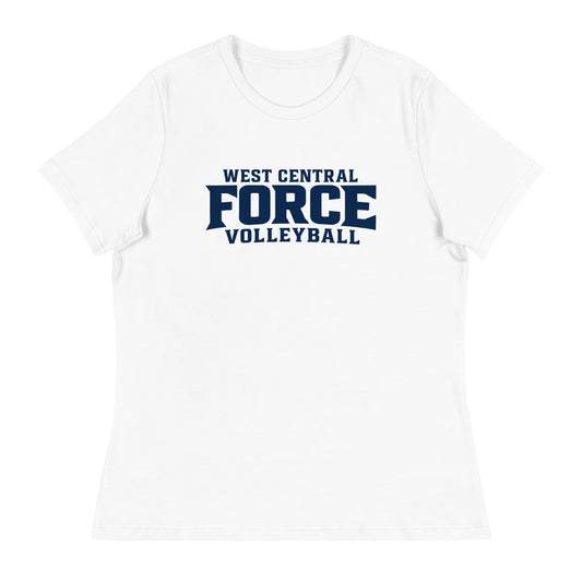 Performance | Women's Relaxed T Shirt | West Central Force Volleyball | Blue Logo