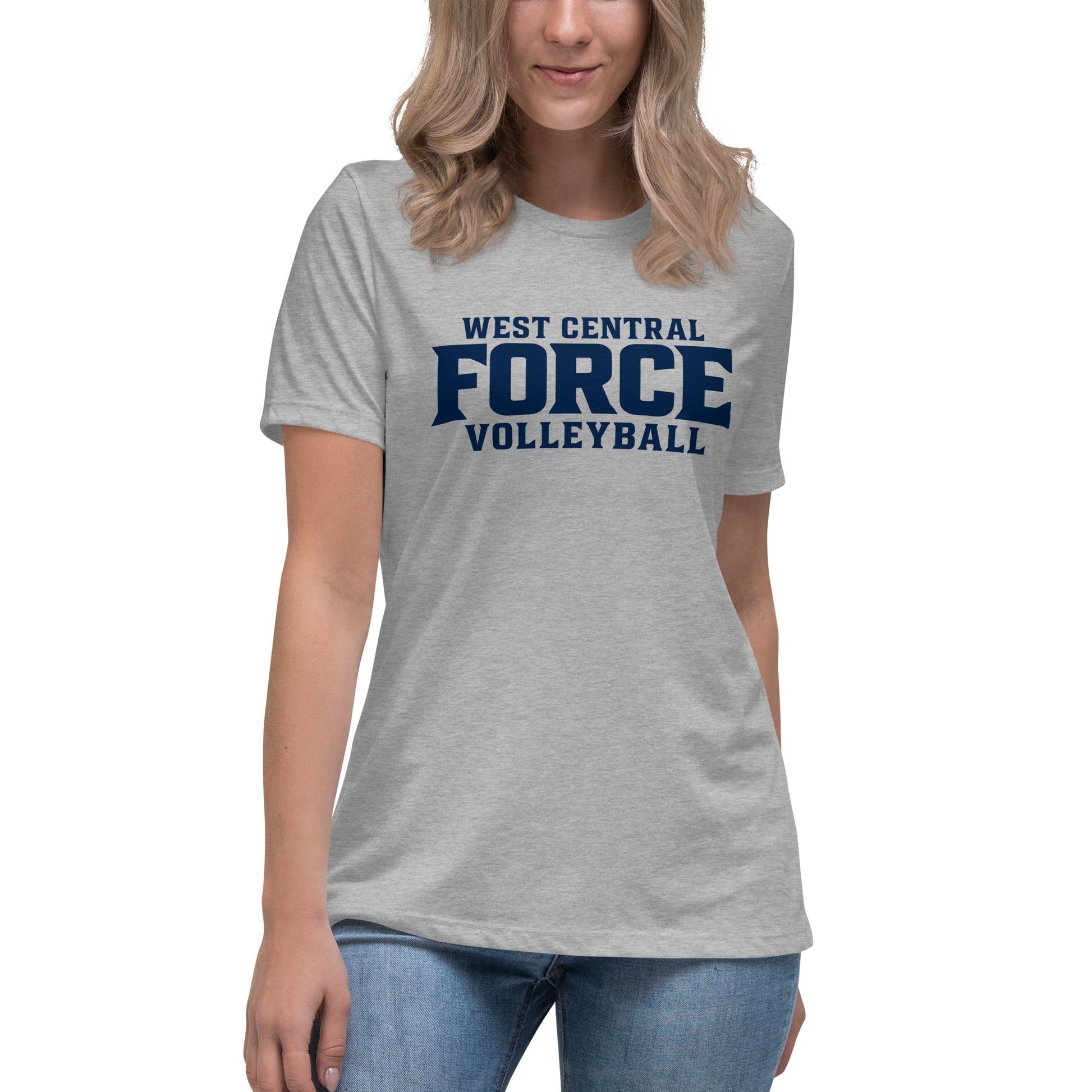 Performance | Women's Relaxed T Shirt | West Central Force Volleyball | Blue Logo