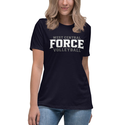 Performance | Women's Relaxed T Shirt | West Central Force Volleyball | Grey Logo