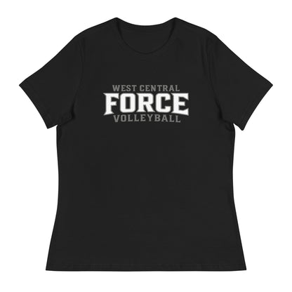Performance | Women's Relaxed T Shirt | West Central Force Volleyball | Grey Logo