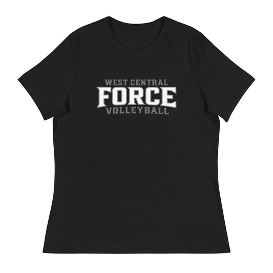 Performance | Women's Relaxed T Shirt | West Central Force Volleyball | Grey Logo