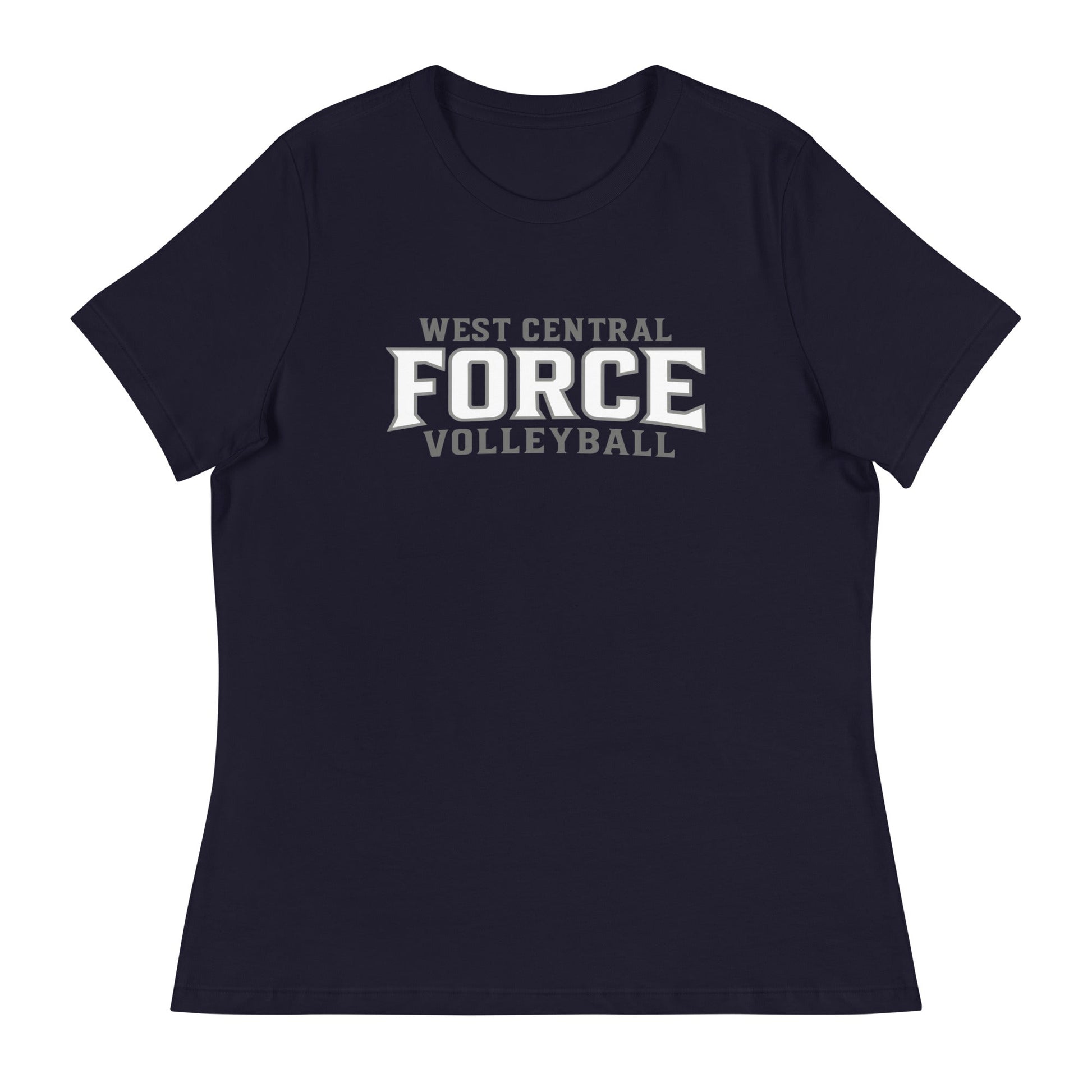 Performance | Women's Relaxed T Shirt | West Central Force Volleyball | Grey Logo
