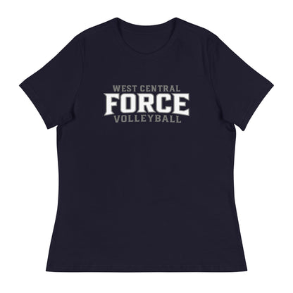 Performance | Women's Relaxed T Shirt | West Central Force Volleyball | Grey Logo