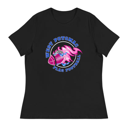 Performance | Women's Relaxed T Shirt | West Potomac Flag Football | Crest Logo
