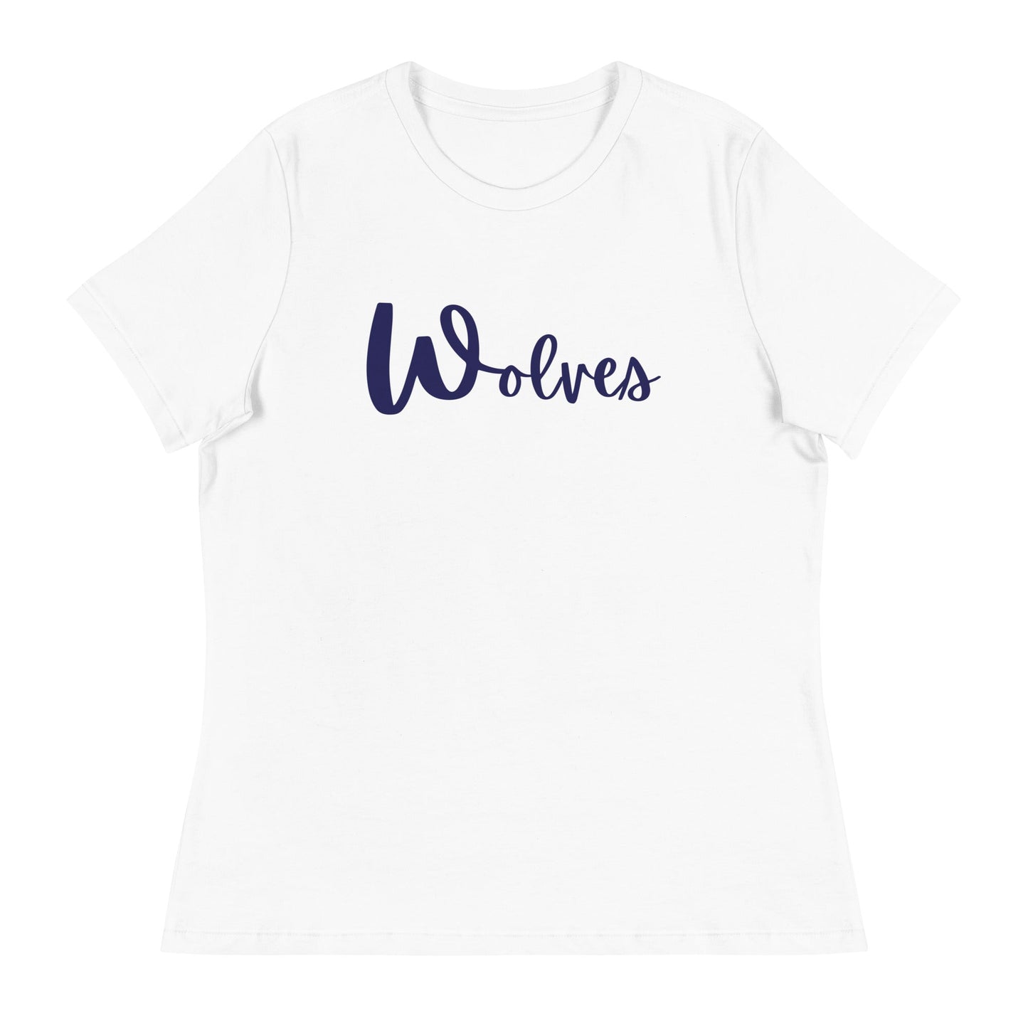 Performance | Women's Relaxed T Shirt | White Mountain School | Script Logo