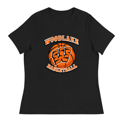 Performance | Women's Relaxed T Shirt | Woodlake Boys Basketball | Athletics Logo