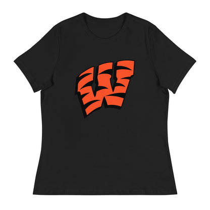 Performance | Women's Relaxed T Shirt | Woodlake Boys Basketball | W Crest Logo