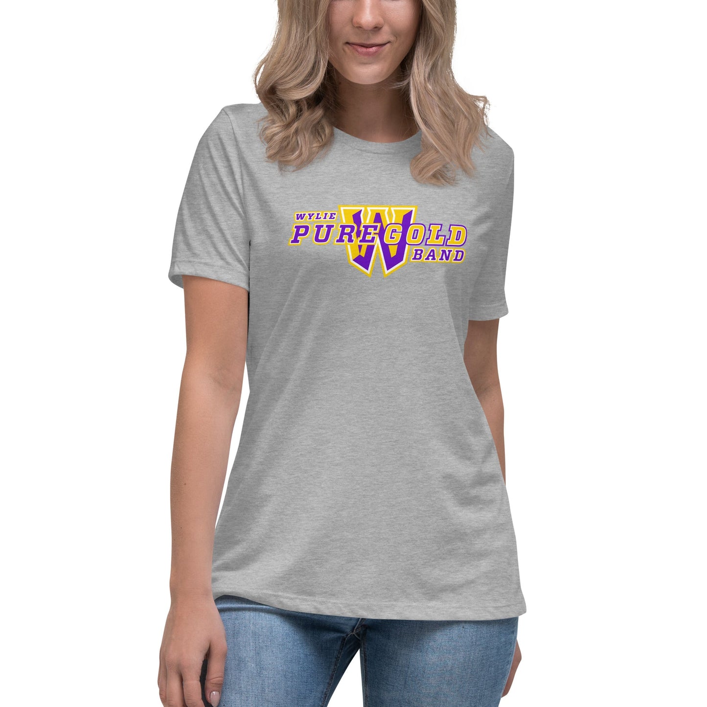 Performance | Women's Relaxed T Shirt | Wylie ISD | Pure Gold Logo