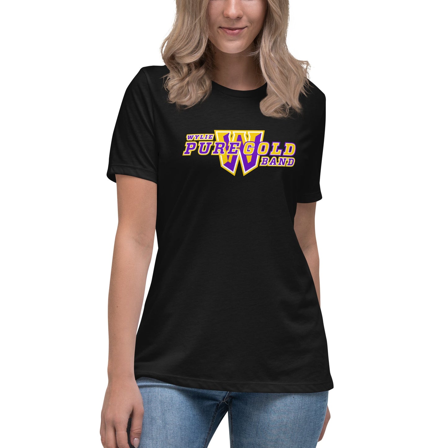 Performance | Women's Relaxed T Shirt | Wylie ISD | Pure Gold Logo