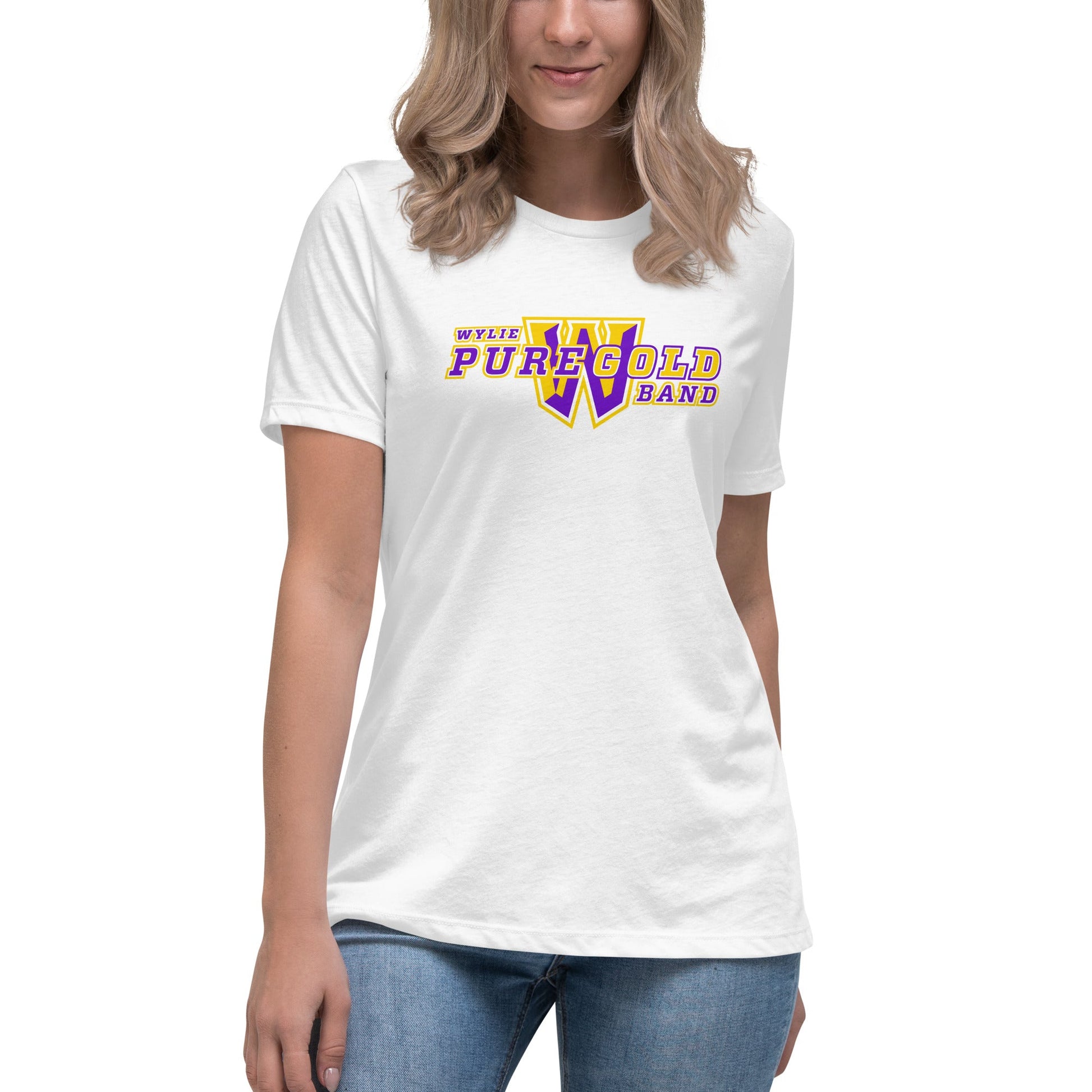 Performance | Women's Relaxed T Shirt | Wylie ISD | Pure Gold Logo