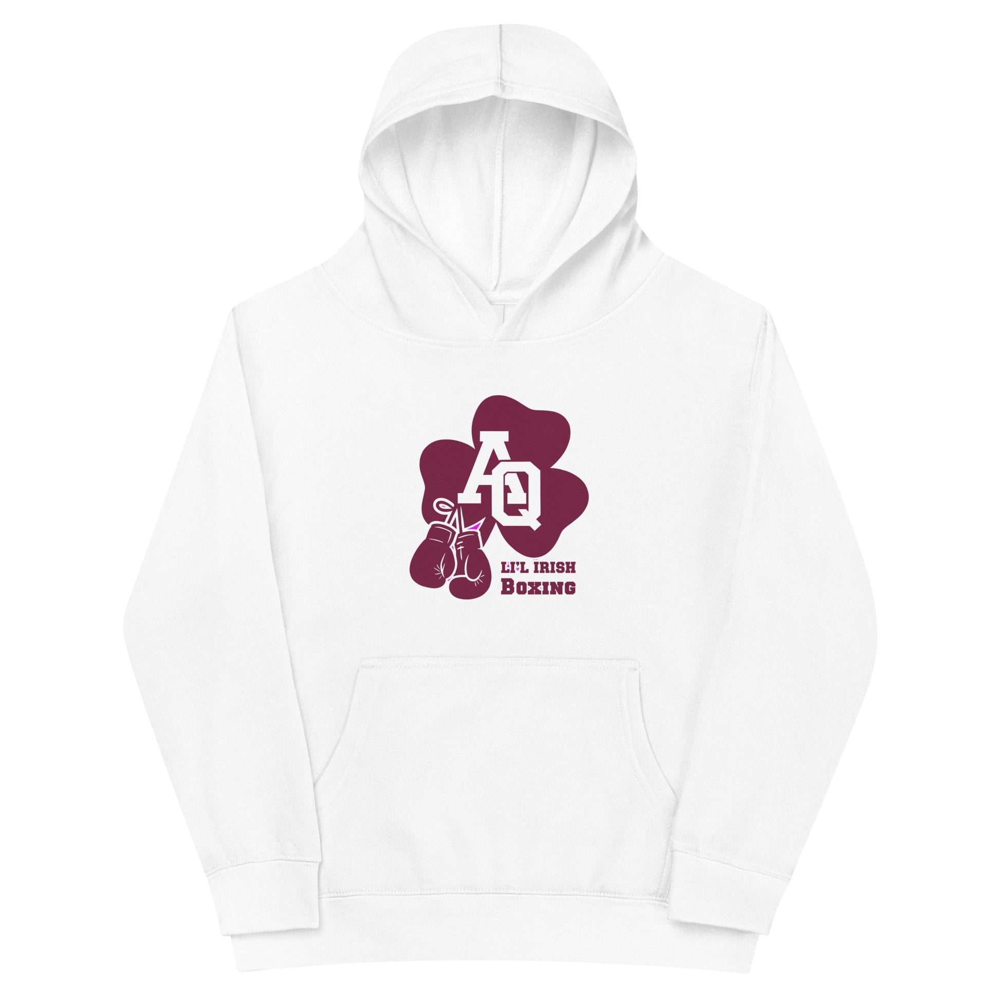 Performance | Youth Hoodie | Aquinas Li’l Irish Boxing | AQ Shamrock Logo