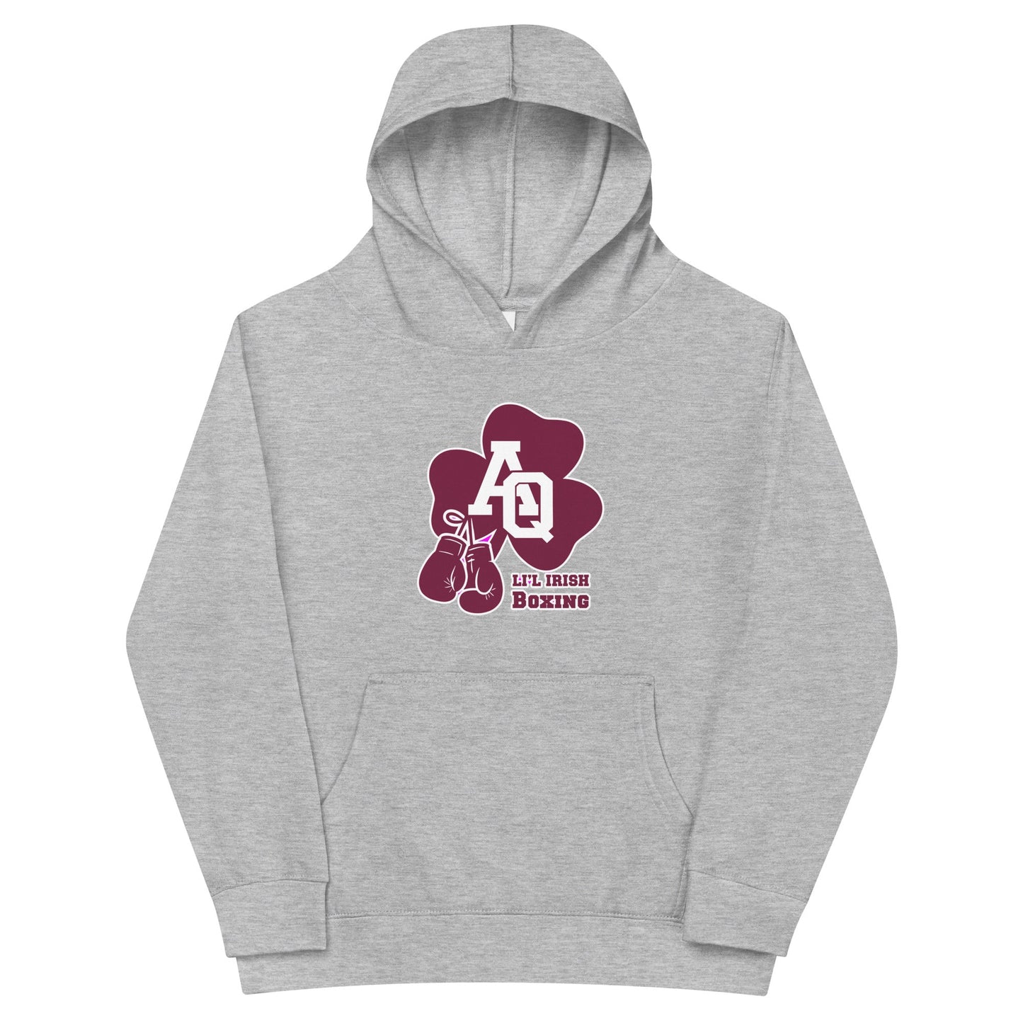 Performance | Youth Hoodie | Aquinas Li’l Irish Boxing | AQ Shamrock Logo