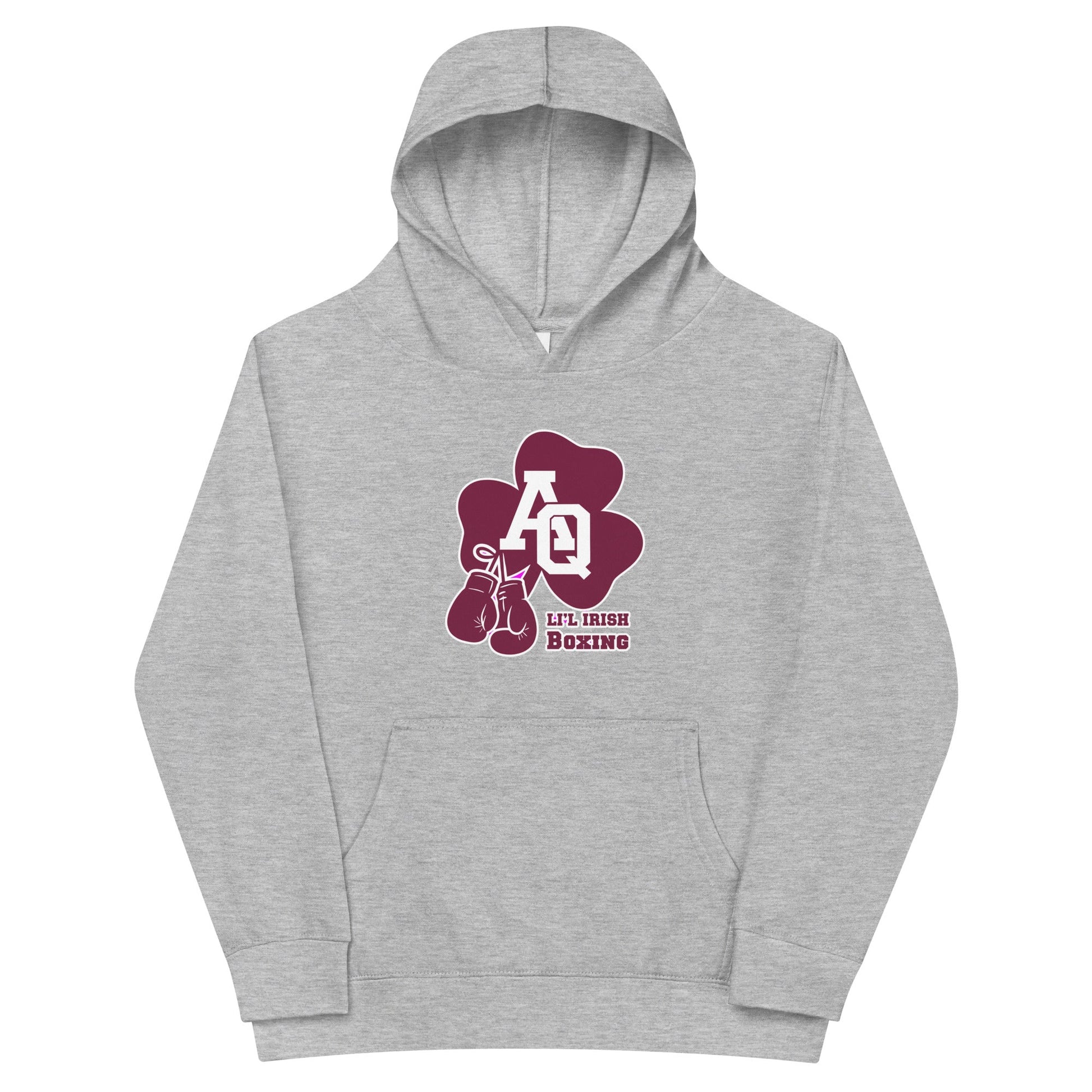 Performance | Youth Hoodie | Aquinas Li’l Irish Boxing | AQ Shamrock Logo