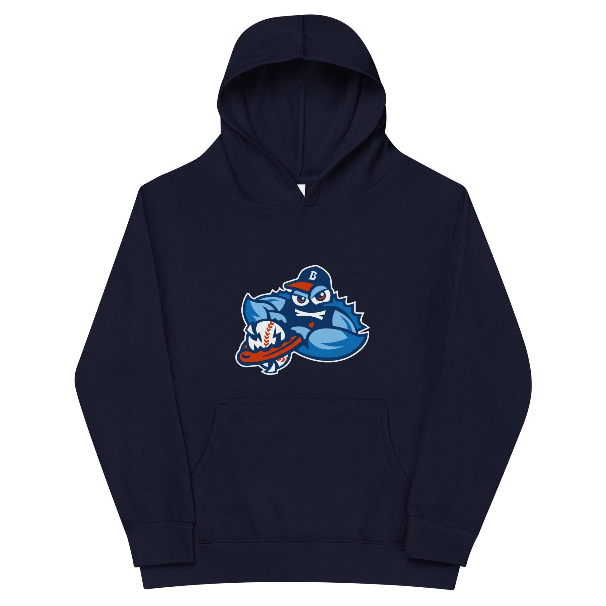 Performance | Youth Hoodie | Bellport BlueClaws | Mascot Logo