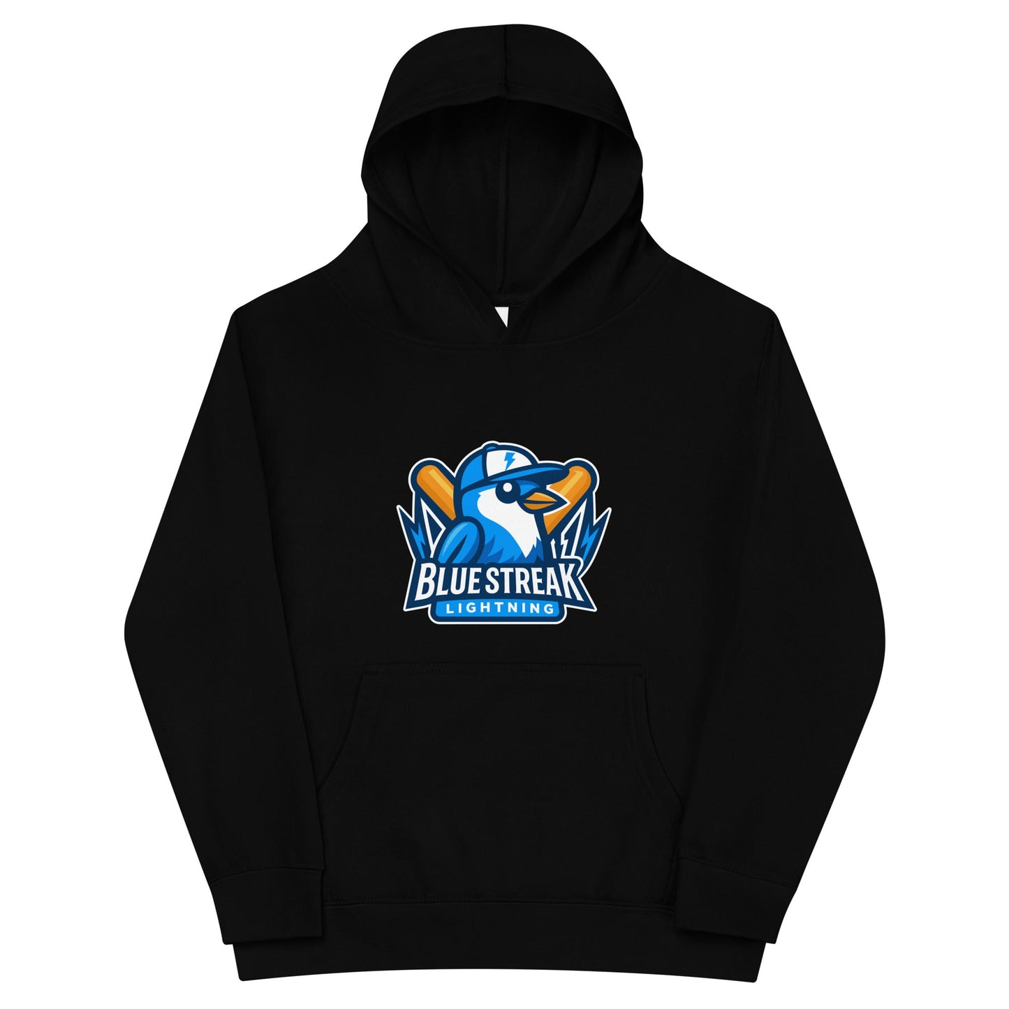 Performance | Youth Hoodie | Blue Streak Lightning | Mascot Logo