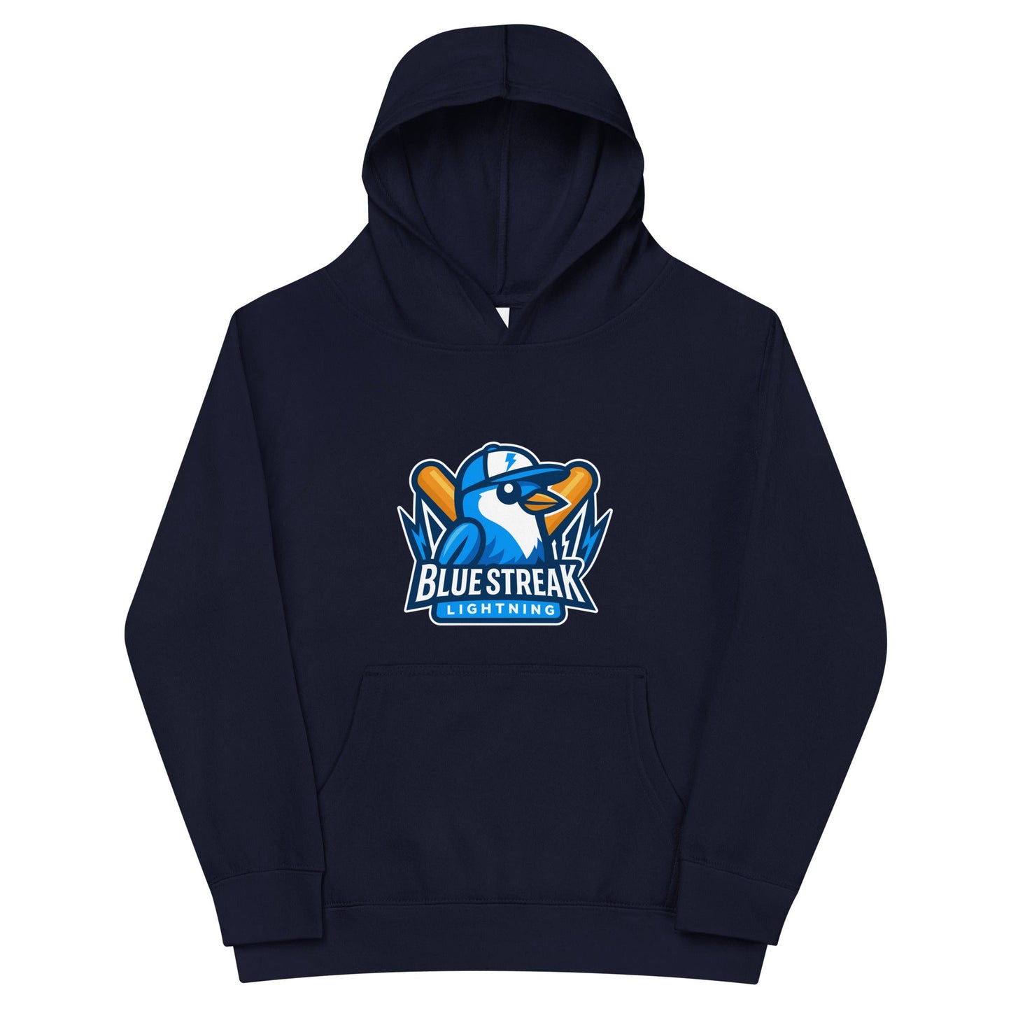 Performance | Youth Hoodie | Blue Streak Lightning | Mascot Logo