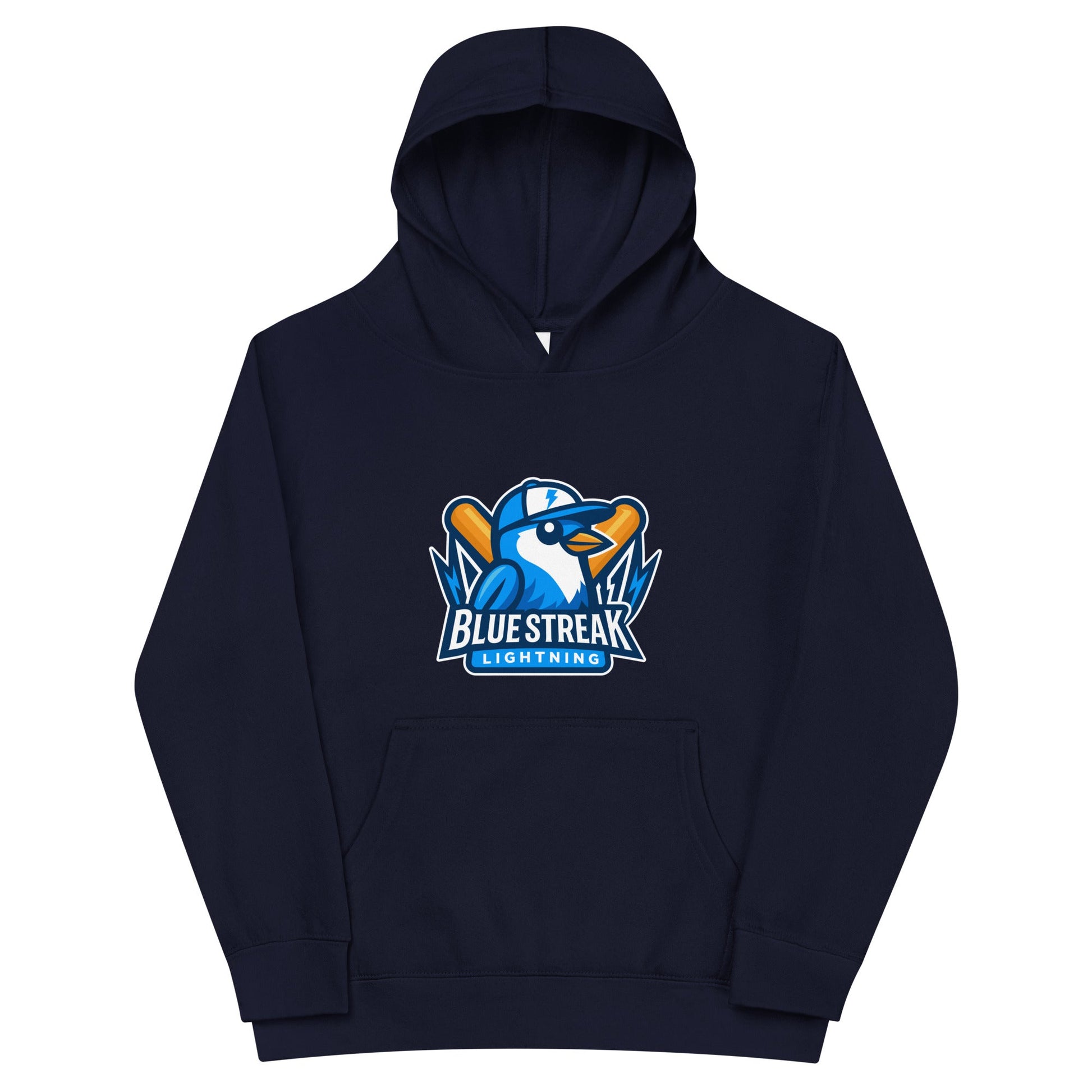 Performance | Youth Hoodie | Blue Streak Lightning | Mascot Logo