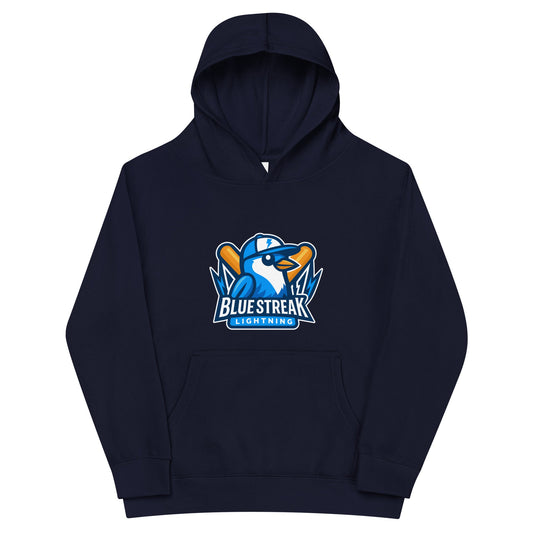 Performance | Youth Hoodie | Blue Streak Lightning | Mascot Logo