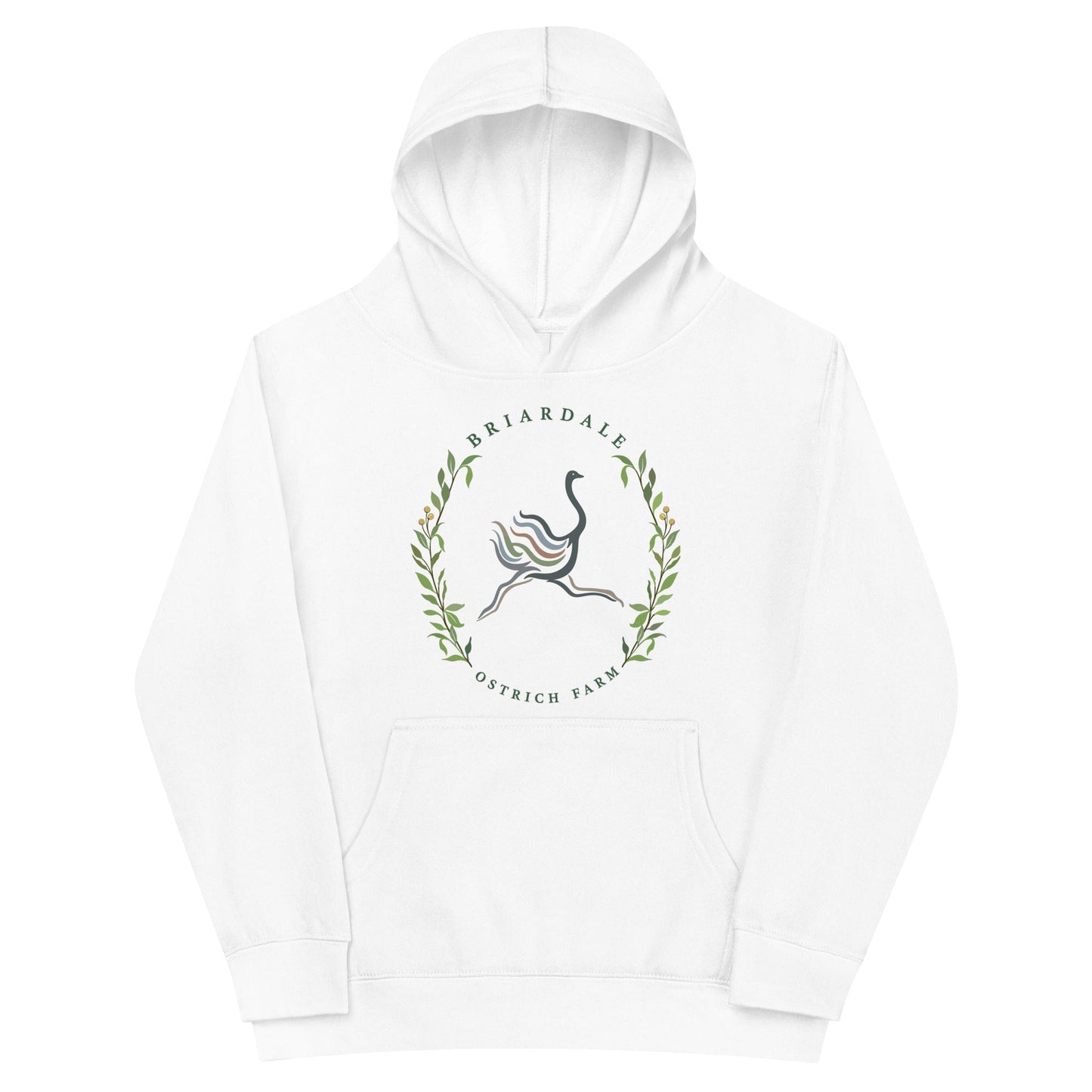 Performance | Youth Hoodie | Briardale Ostrich Farm | Crest Logo