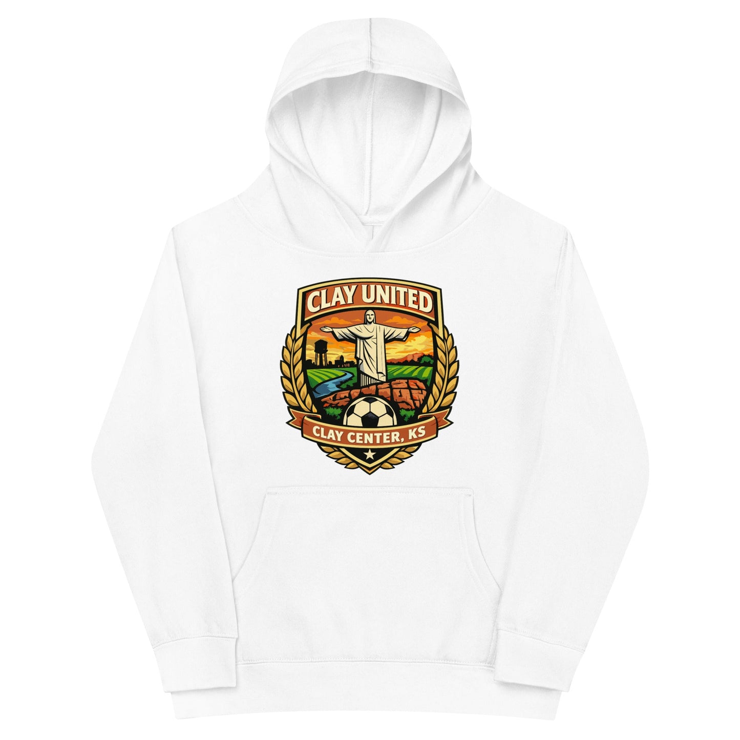 Performance | Youth Hoodie | Clay United | Crest Logo