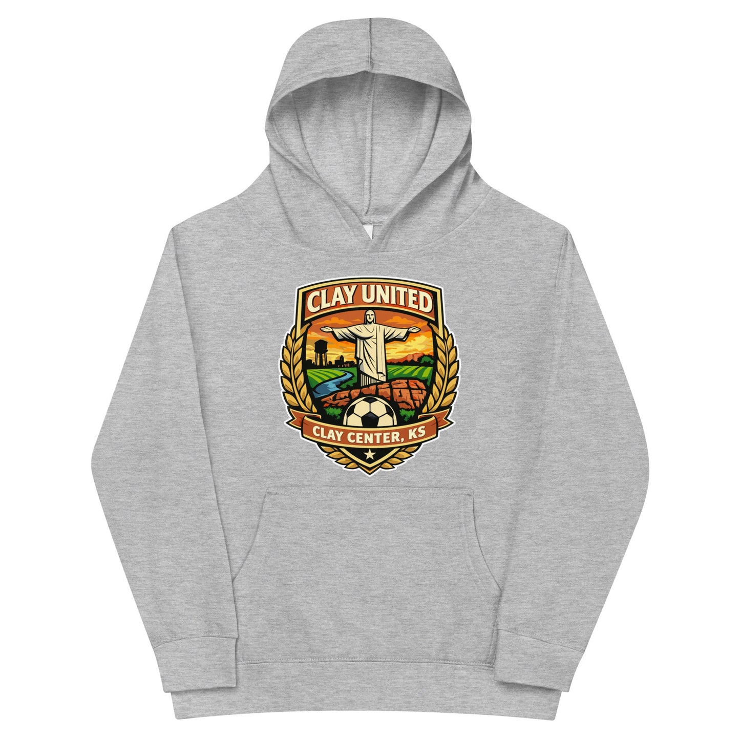 Performance | Youth Hoodie | Clay United | Crest Logo