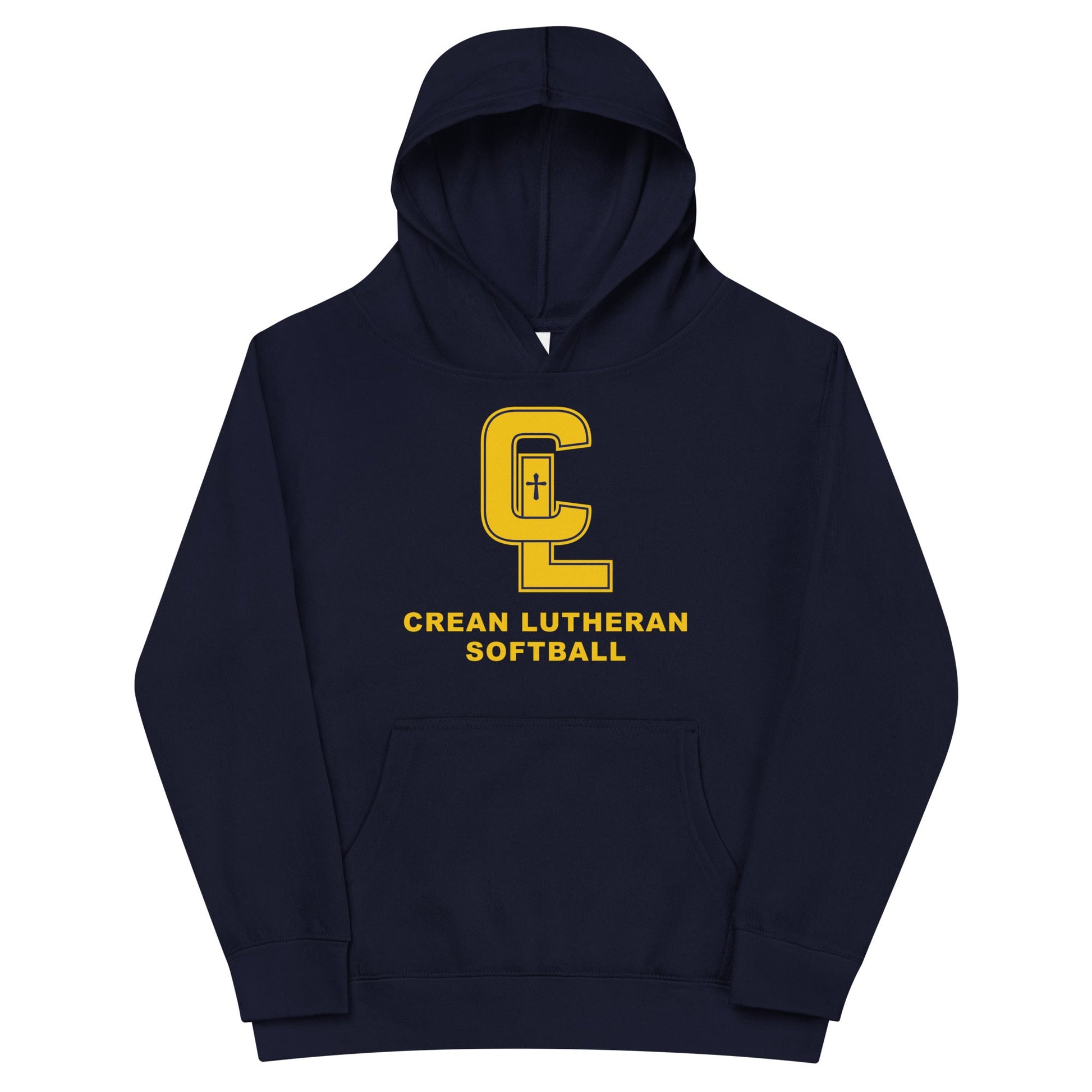 Performance | Youth Hoodie | Crean Lutheran Softball | Gold CL Softball Logo