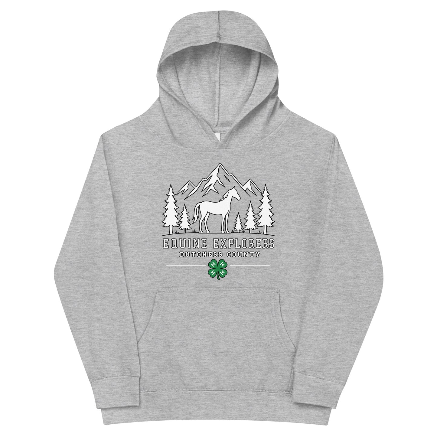 Performance | Youth Hoodie | Equine Explorers | Dutchess Crest Trailblazers Logo