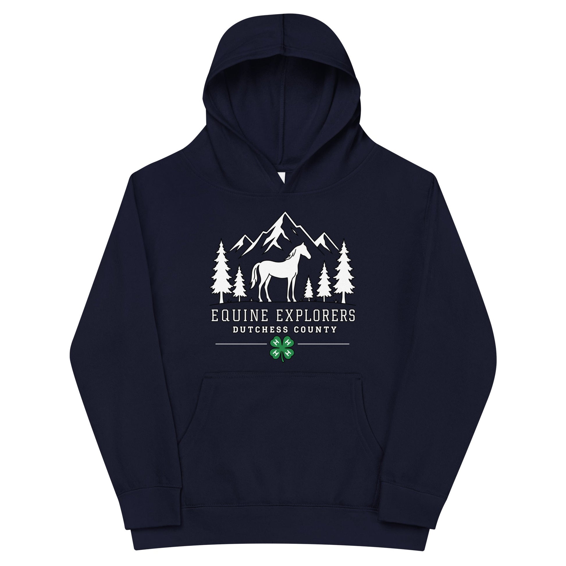 Performance | Youth Hoodie | Equine Explorers | Dutchess Crest Trailblazers Logo