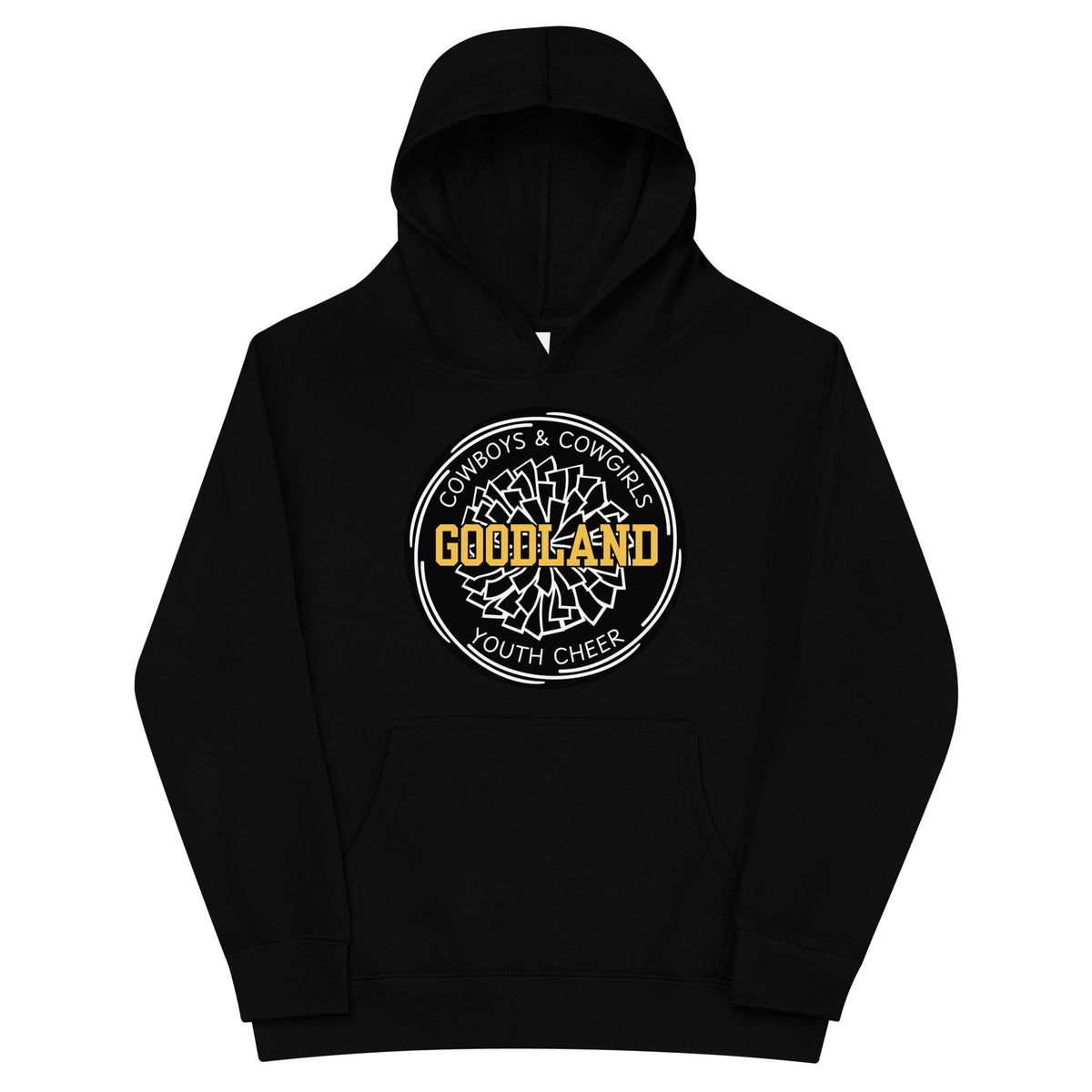 Performance | Youth Hoodie | Goodland Youth Cheer | Badge Logo