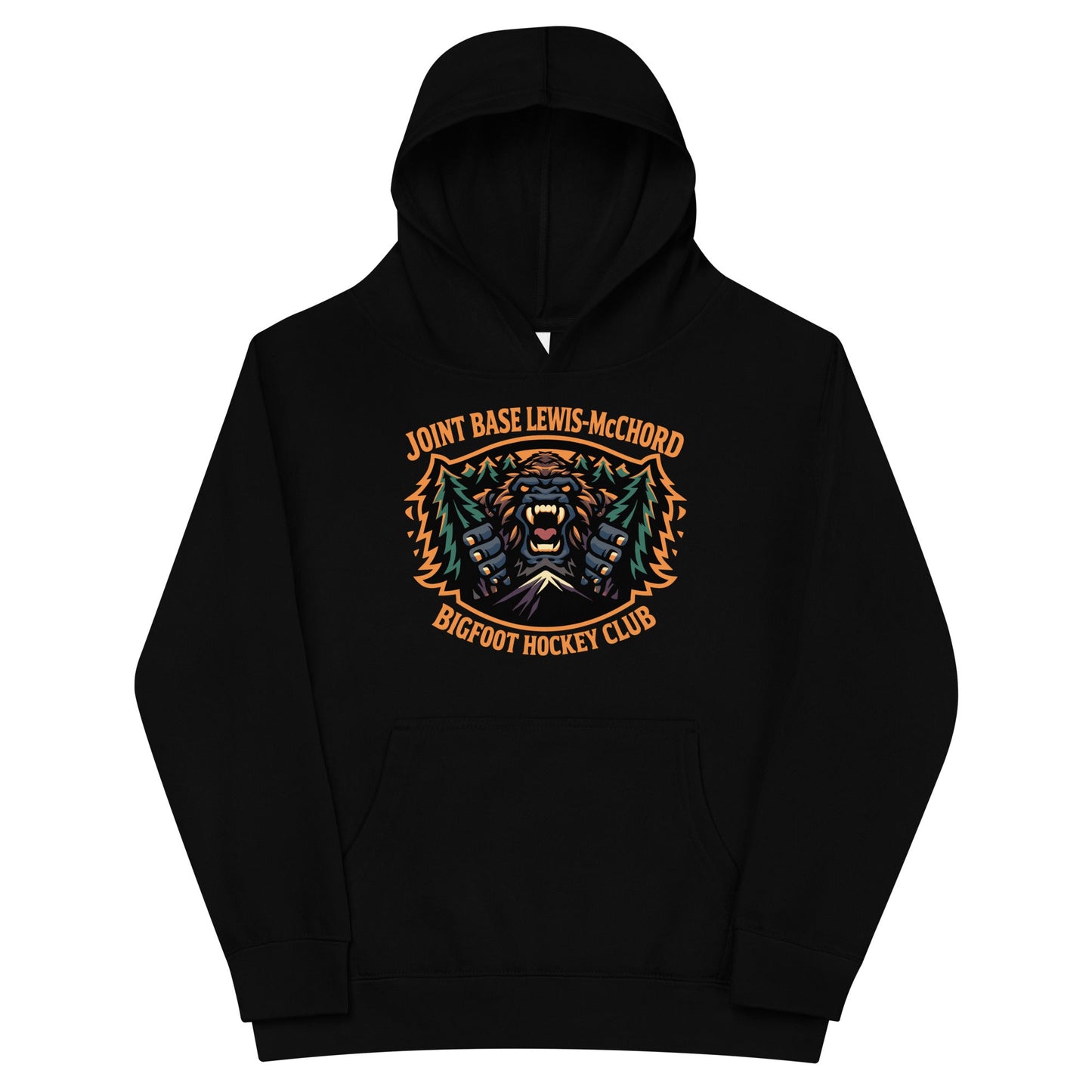 Performance | Youth Hoodie | JBLM Bigfoot Hockey Team | Mascot Logo