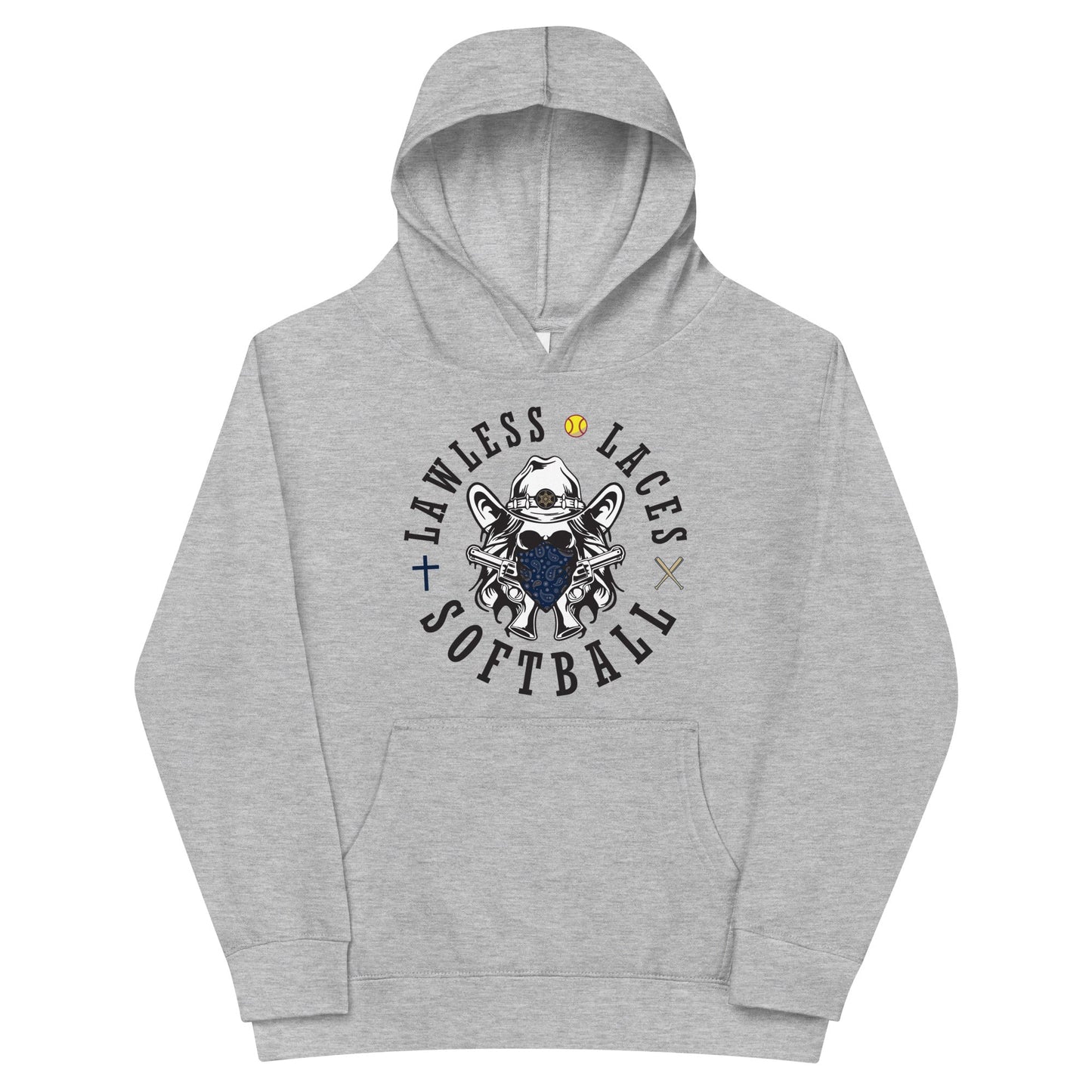 Performance | Youth Hoodie | Lawless Laces Softball | Bandana Mascot Logo