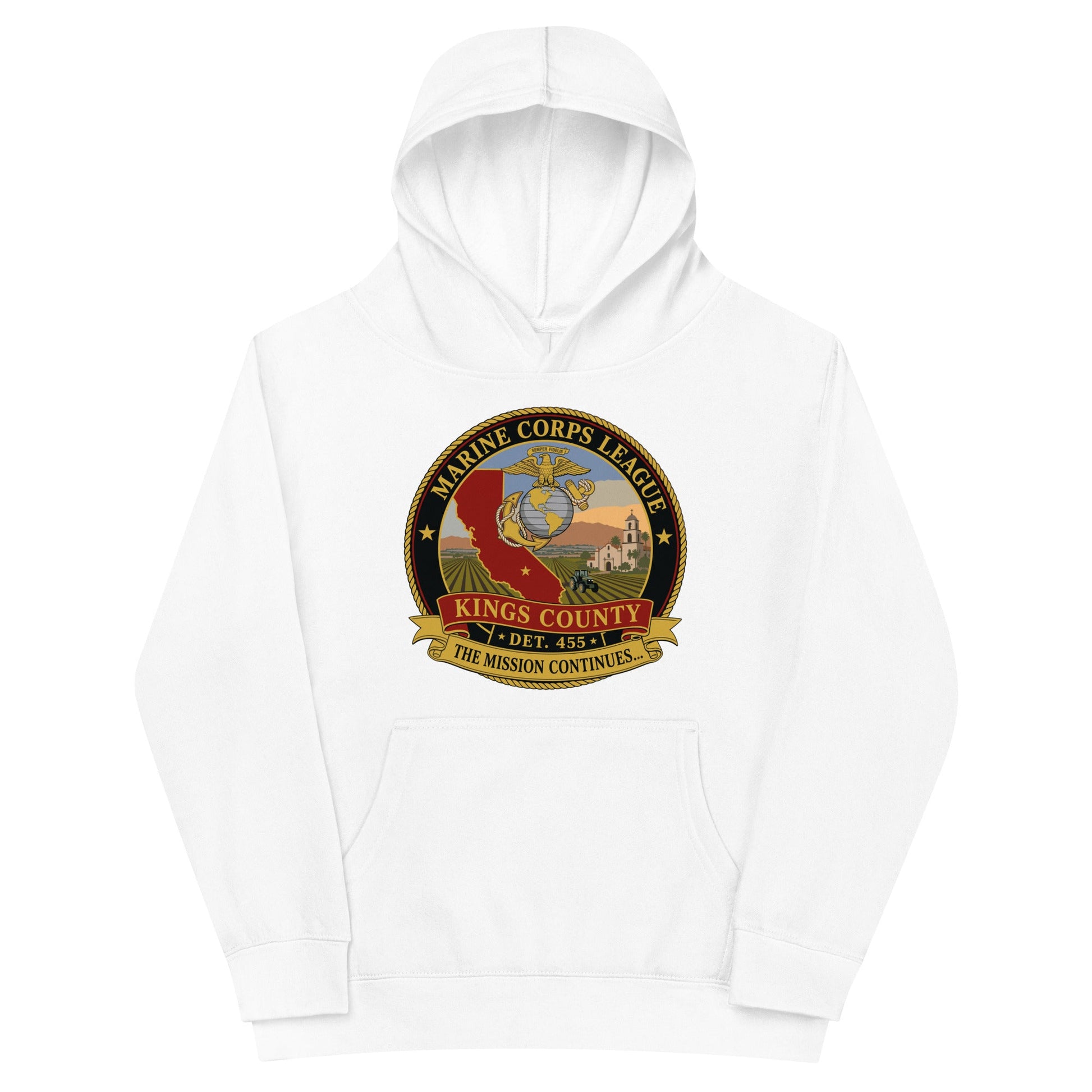 Performance | Youth Hoodie | Marine Corps League kings County Det 455 | Shield Logo