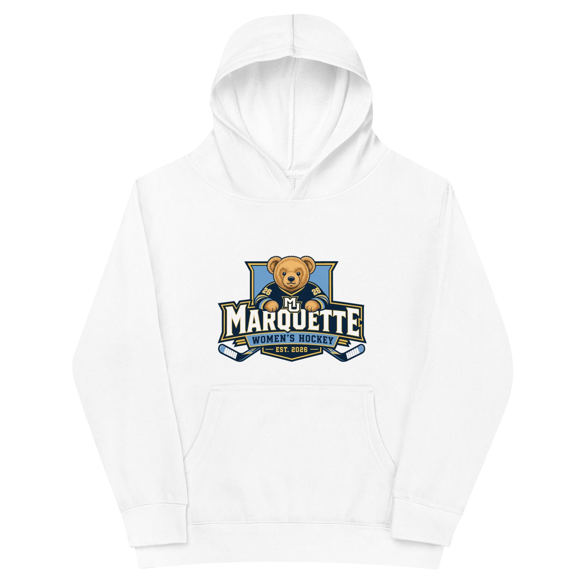 Performance | Youth Hoodie | Marquette University Women's Hockey | Bear Athletics Logo