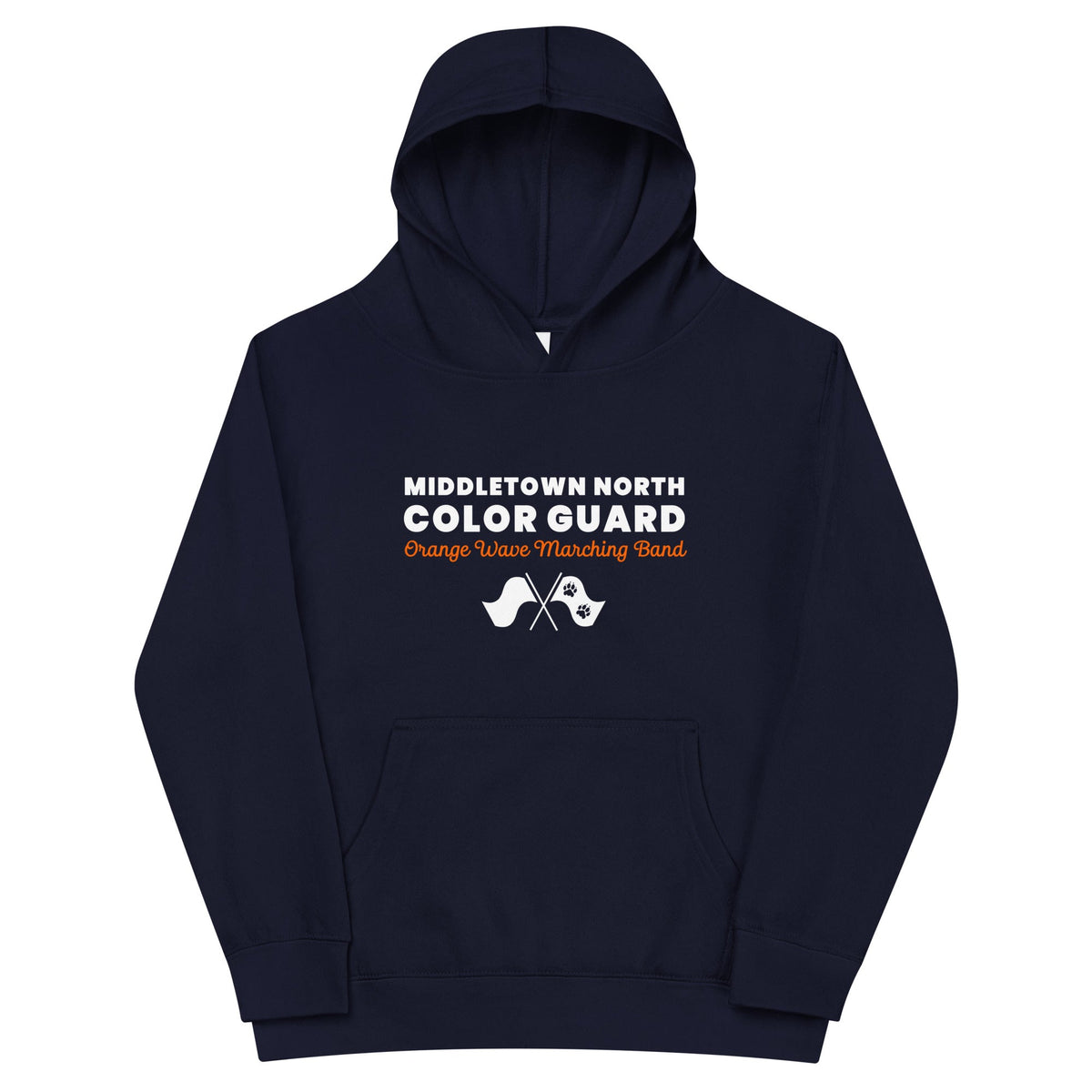 Performance | Youth Hoodie | Orange Wave Marching Band | Modern Script Logo