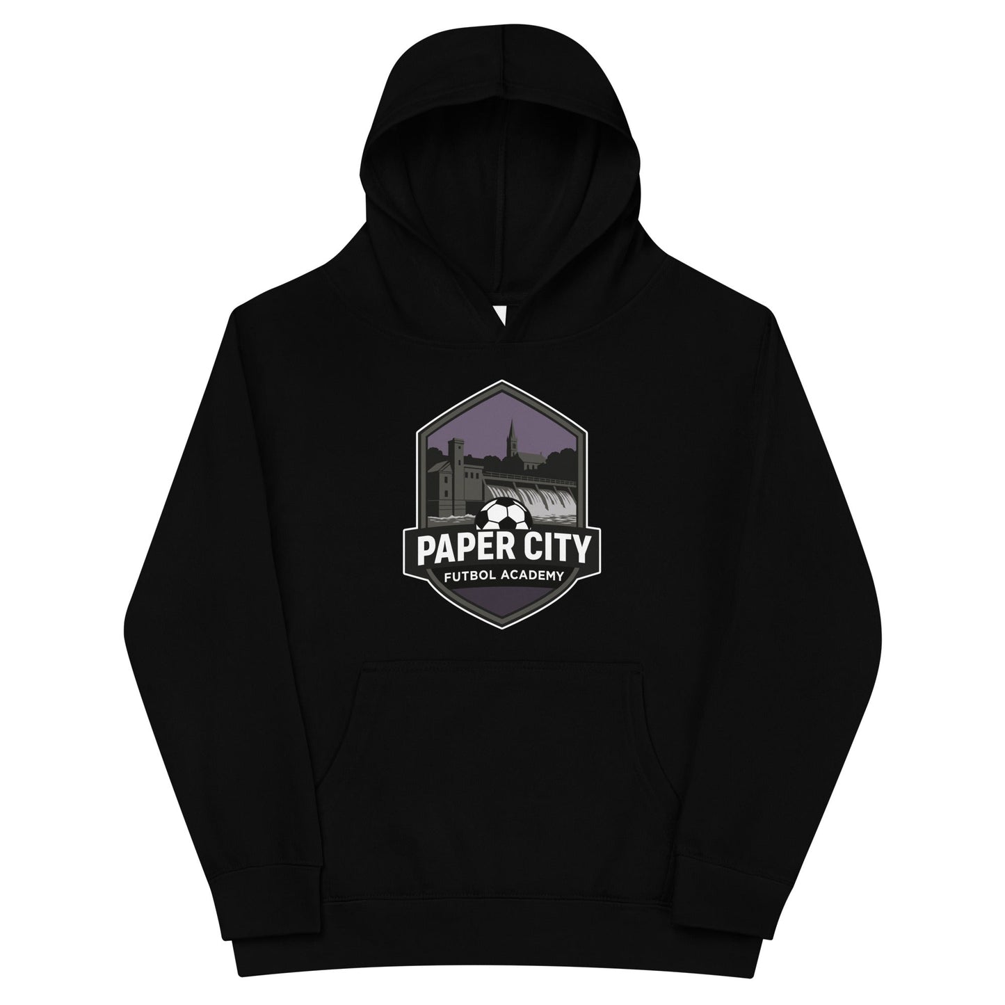 Performance | Youth Hoodie | Paper City Futbol Academy | Vanguard Shield Logo